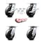 Service Caster 6 Inch Phenolic Caster Set with Roller Bearing 4 Swivel Lock and 2 Brake SCC SCC-35S620-PHR-SLB-BSL-2-BSL-2 - alternate 3